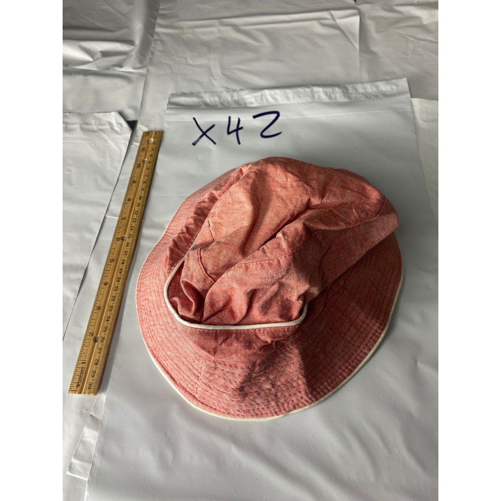 Burton Seersucker Bucket Hat Light Blue White Striped Sun‎ Cap Size M/L Casual